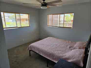 Private bedroom and bathroom