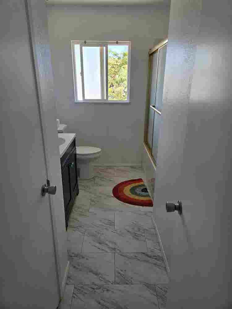 Private bedroom and bathroom