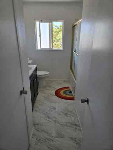 Private bedroom and bathroom
