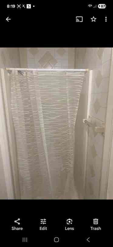 Room for rent with bathroom and bed