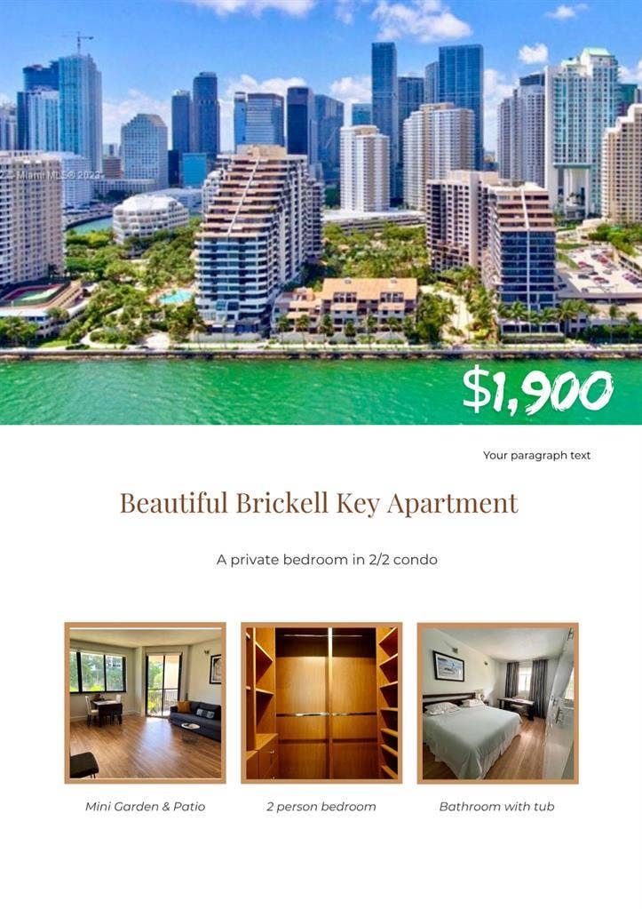 Gorgeous Master Bedroom - Brickell
