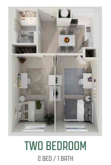 Room in 2 bedroom unit