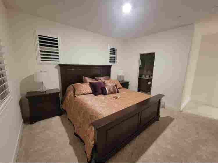 Modern room with private bathroom