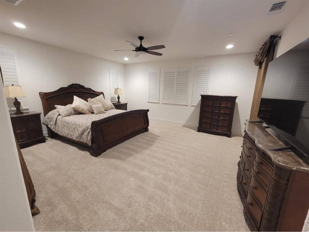 Modern room with private bathroom