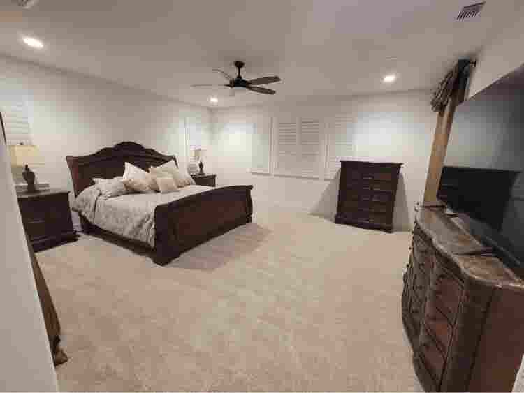 Modern room with private bathroom