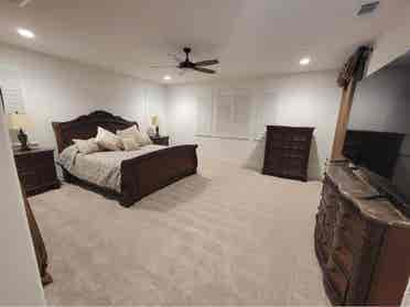 Modern room with private bathroom
