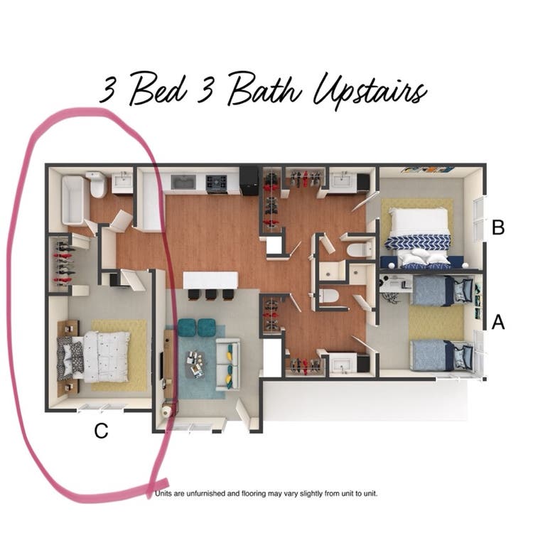 1bedroom / 
1bath available