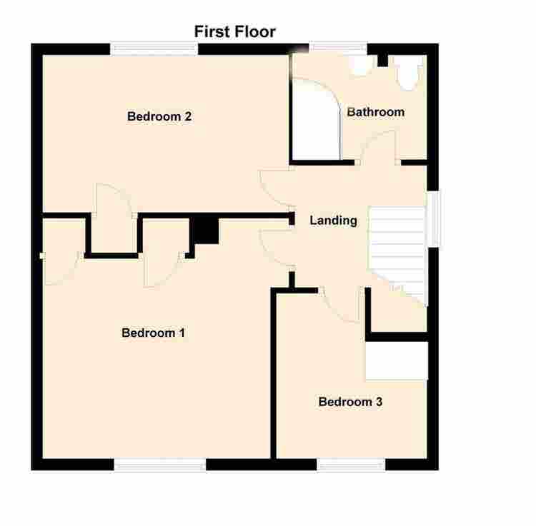 Furnished Room with TV, Table & Bed