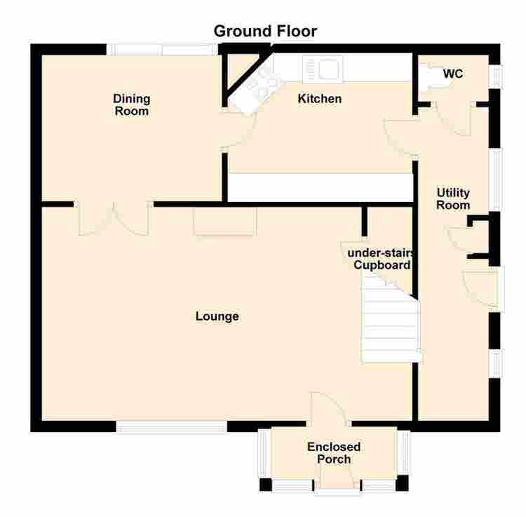 Furnished Room with TV, Table & Bed