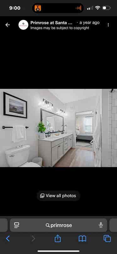 Nice room and bathroom with closet