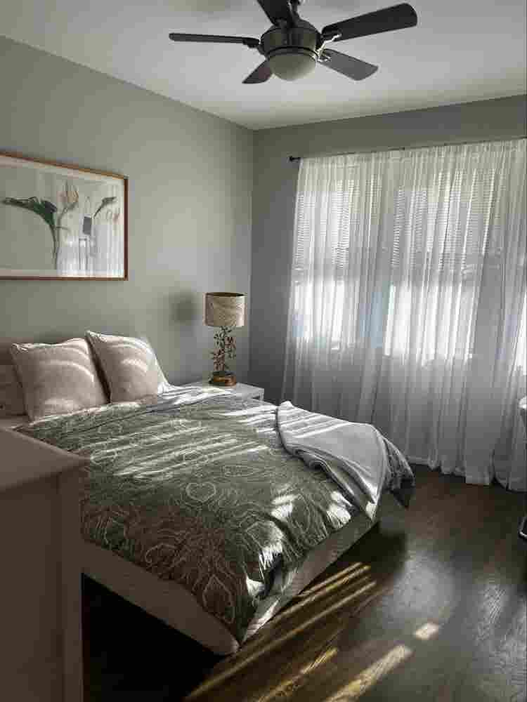 Private bedroom and bathroom