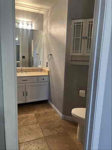 Furnished room bathroom, balconyy