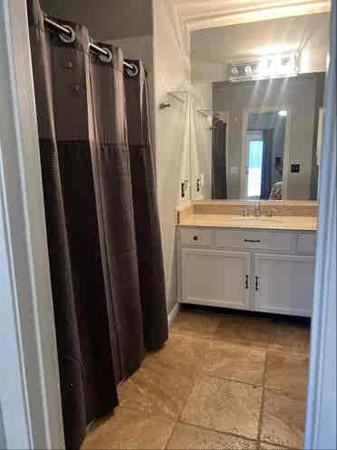 Furnished room bathroom, balconyy