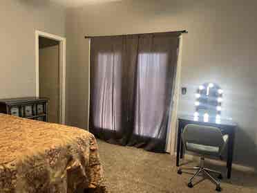 Furnished room bathroom, balconyy