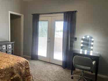 Furnished room bathroom, balconyy