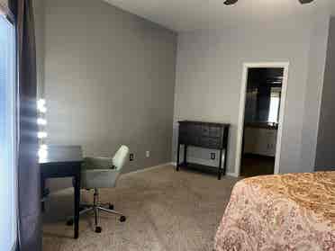Furnished room bathroom, balconyy