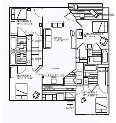 4 BR in Raleigh