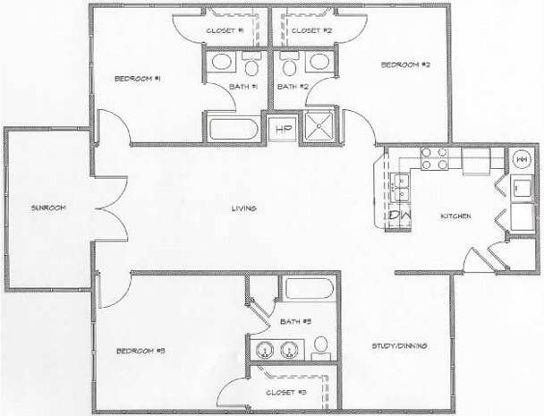 3 BR in Durham