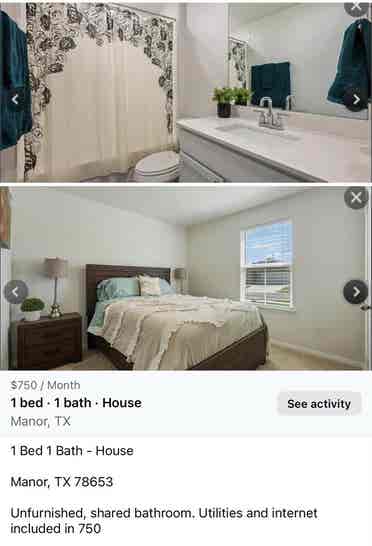 ROOM FOR RENT IN MANOR TX