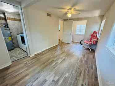 Spacious, fully fenced backyard