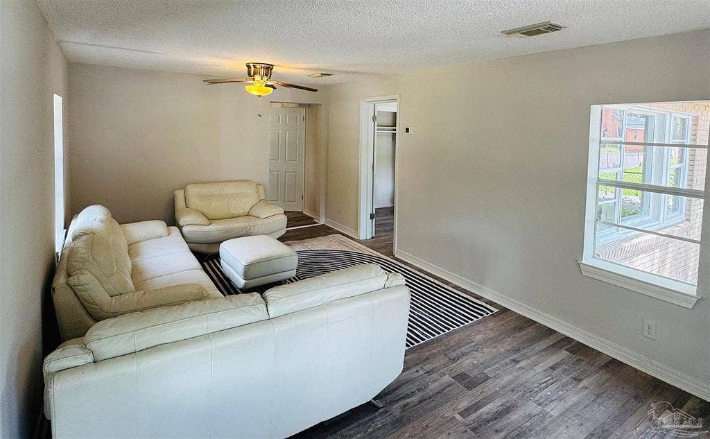 Spacious, fully fenced backyard