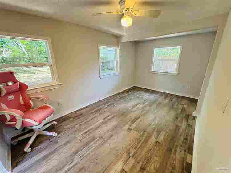 Spacious, fully fenced backyard