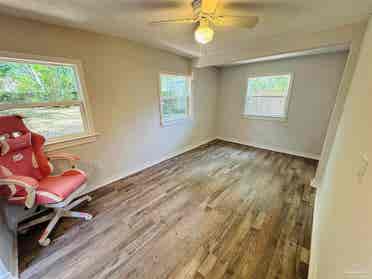 Spacious, fully fenced backyard