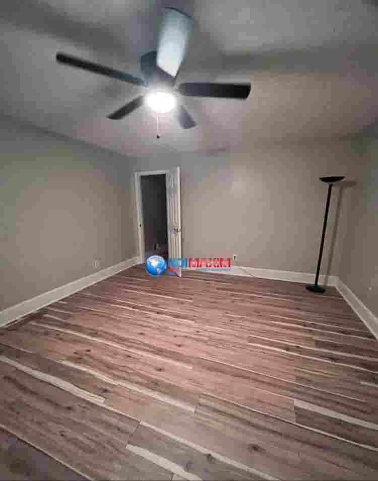 A room with its bathroom