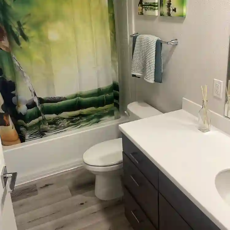 room w full bath + 2 closets