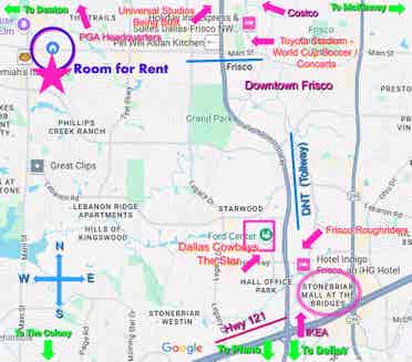 Un- or Furnished Room Frisco TX
