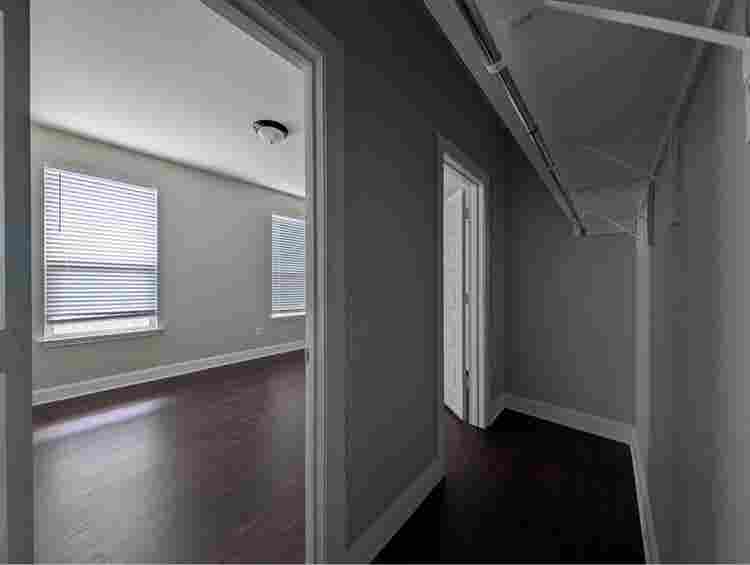 Large room with a big closet