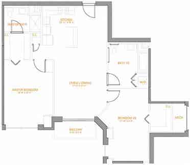 Spacious Two Bed 2 Bath Loft