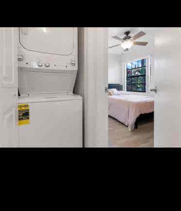 One bedroom and private bathroom.
