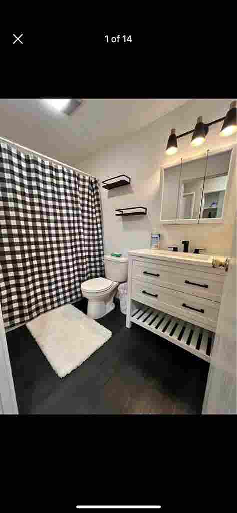 Private bedroom with shared bath