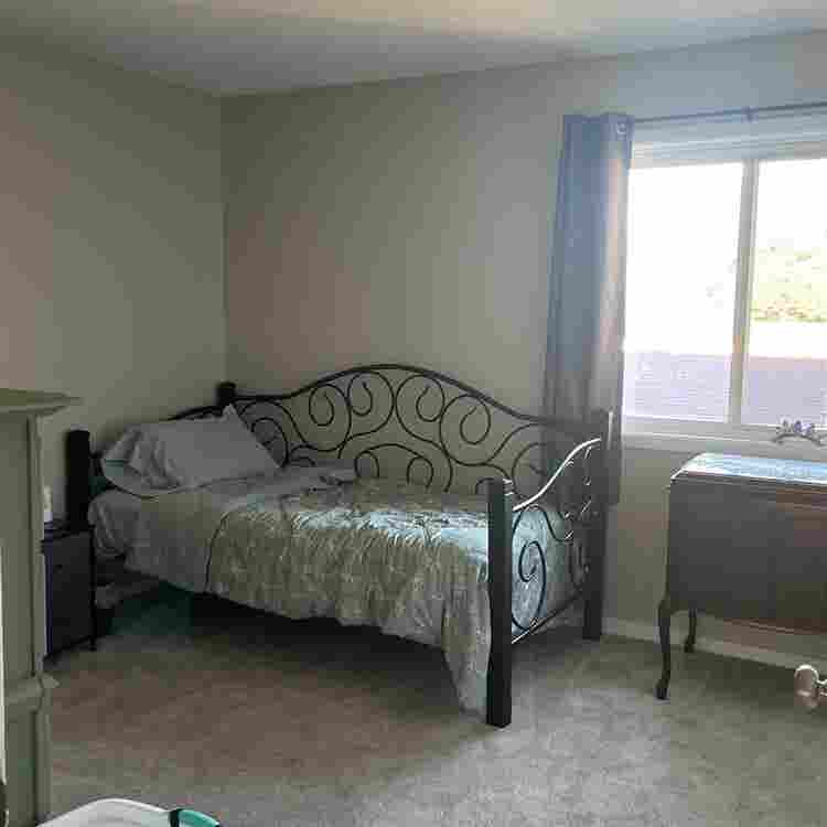 One bedroom and a shared bathroom