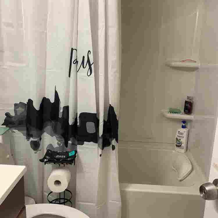 One bedroom and a shared bathroom