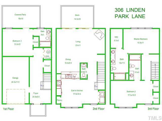3 BR in Cary