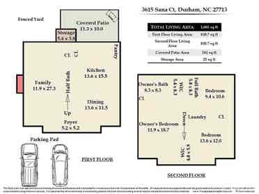 3 BR in Durham