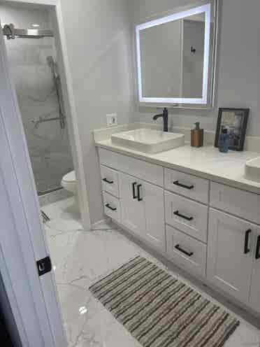 Private Master Bed and bathroomm