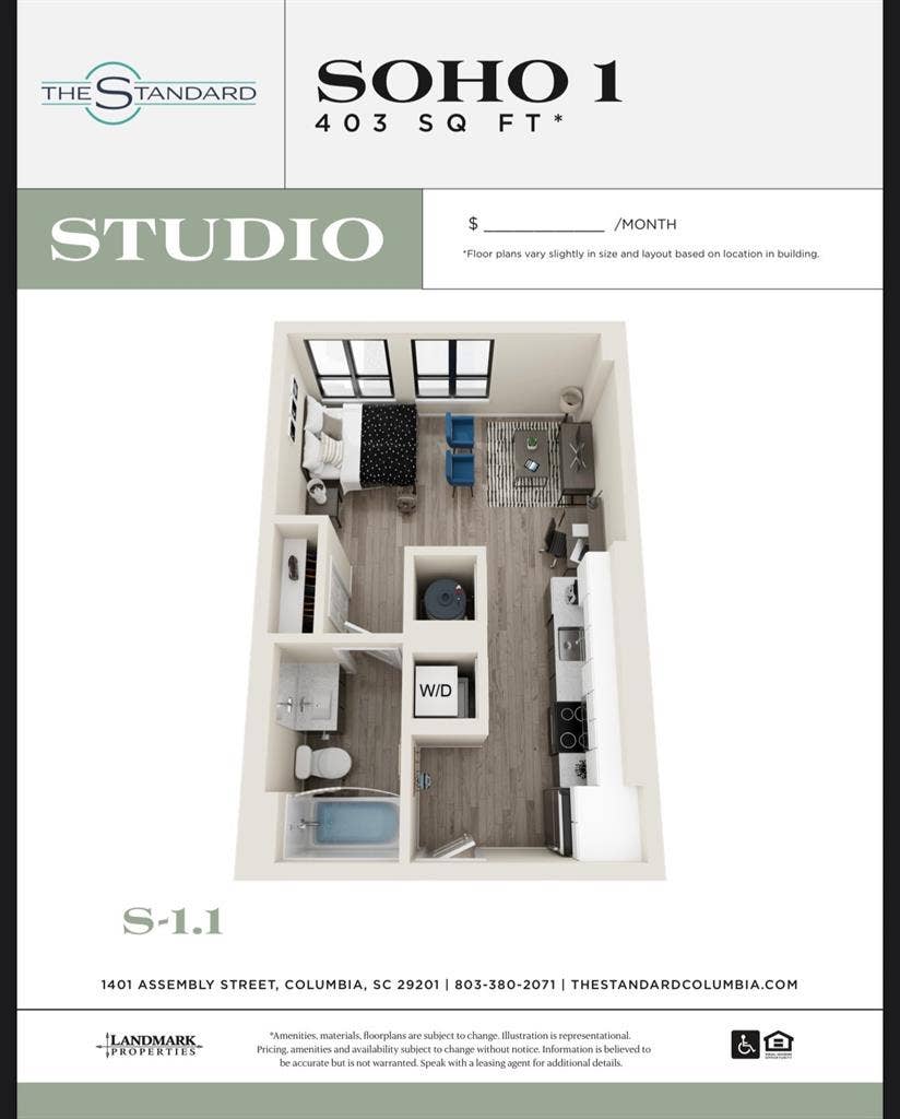 Studio apartment available