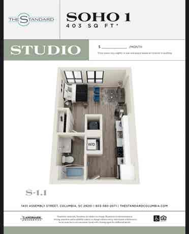 Studio apartment available