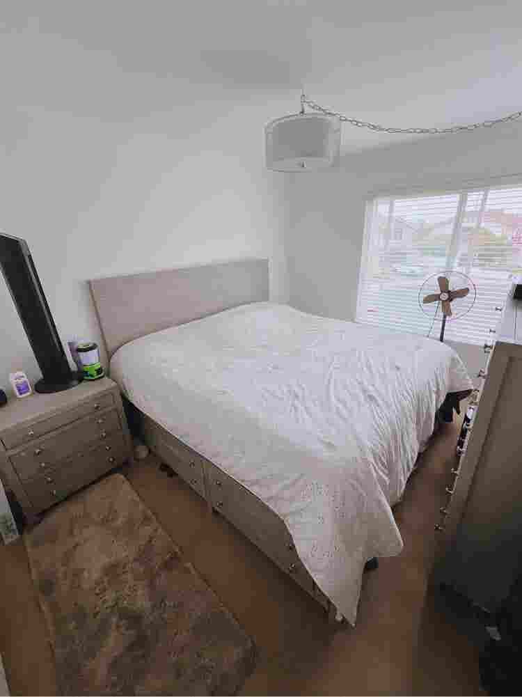 One bedroom with a shared bathroom.