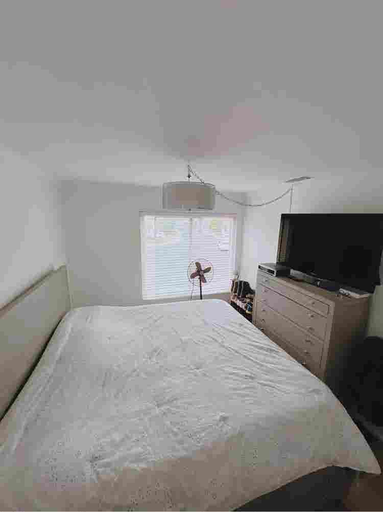 One bedroom with a shared bathroom.