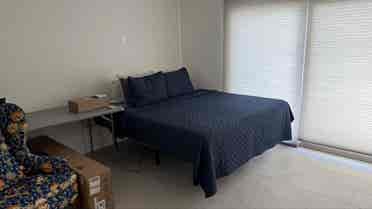Private furnished bedroom and bath