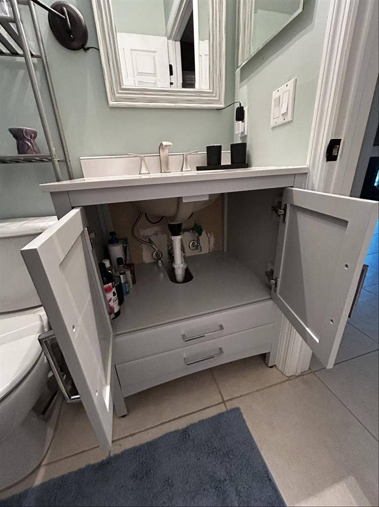 Guest bedroom with guest bathroom