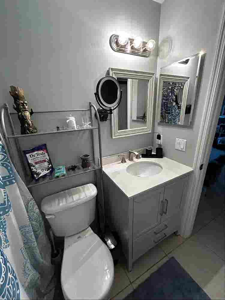 Guest bedroom with guest bathroom