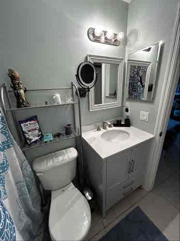 Guest bedroom with guest bathroom