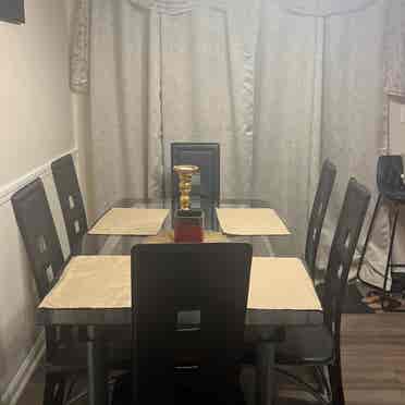 One bedroom with shared amenities