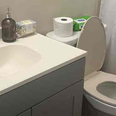 One bedroom with shared amenities