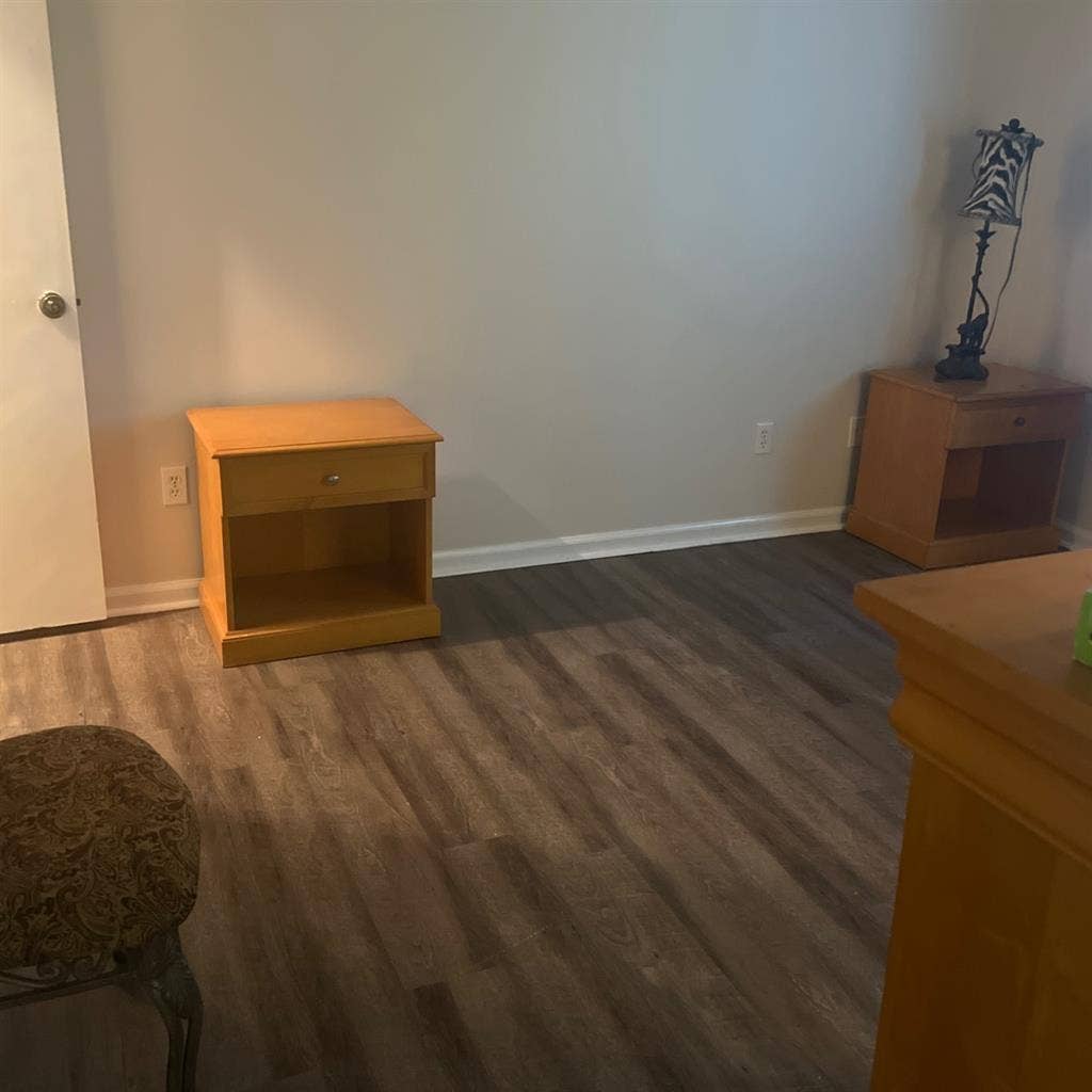 One bedroom with shared amenities